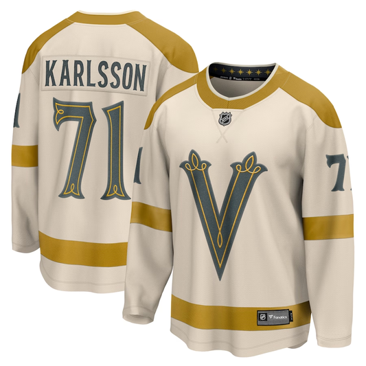 Men's Vegas Golden Knights William Karlsson #71 Cream 2024 NHL Winter Classic Breakaway Player Jersey1