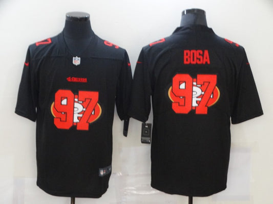 Men's San Francisco 49ers #97 Nick Bosa Black Authentic Game Jersey1