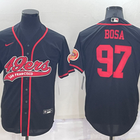 Men's San Francisco 49ers Nick Bosa #97 Black Game Jersey1 Joint Edition