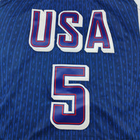 Men's 2024 USA Dream Team Anthony Edwards #5 Navy Authentic Player Jersey