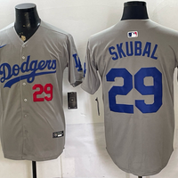 Men's Los Angeles Dodgers Tarik Skubal #29 Gray Limited Player Jersey