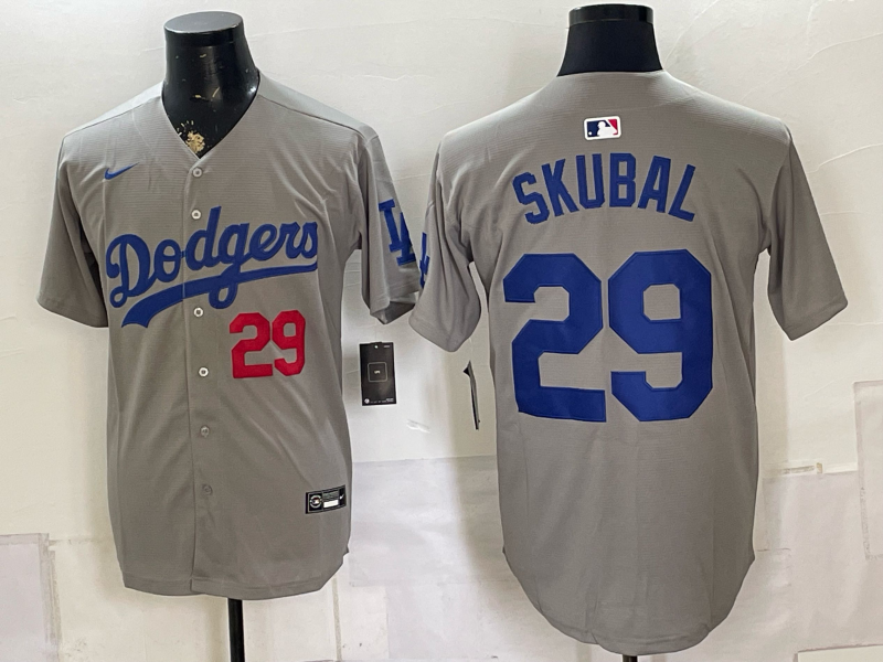 Men's Los Angeles Dodgers Tarik Skubal #29 Gray Limited Player Jersey