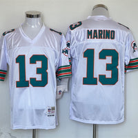Men's Miami Dolphins Dan Marino Mitchell & Ness White Legacy Replica Jersey1