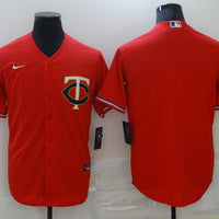 Men's Minnesota Twins Red Alternate Replica Team Blank Jersey1