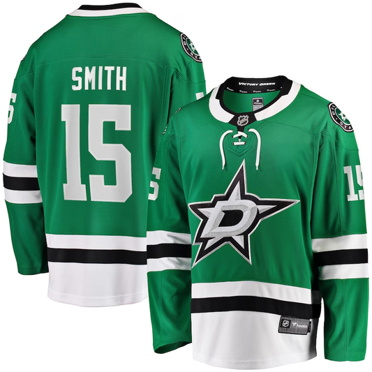 Men's Dallas Stars Craig Smith #15 Kelly Green Home Breakaway Jersey1