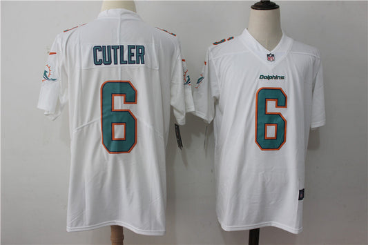 Men's Miami Dolphins Jay Cutler #6 White Game Jersey1