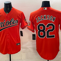 Men's Baltimore Orioles Jeremiah Jackson #82 Orange Limited Player Jersey