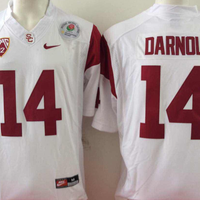 Men's USC Trojans Sam Darnold #14 White Player Game Jersey