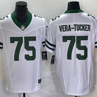 Men's New York Jets Alijah Vera-Tucker #75 White Legacy Player Game Jersey1