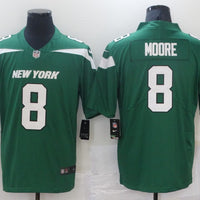 Men's New York Jets Elijah Moore #8 Gotham Green Game Jersey1