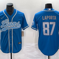 Men's Detroit Lions Sam LaPorta #87 Blue Player Jersey1 Joint Edition