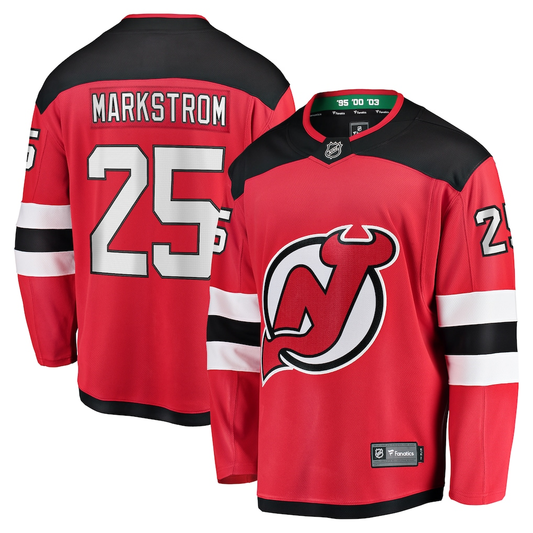 Men's New Jersey Devils Jacob Markstrom #25 Fanatics Red Home Breakaway Player Jersey