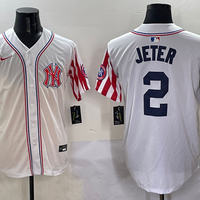Men's New York Yankees Derek Jeter #2 White Team Player Game Jersey