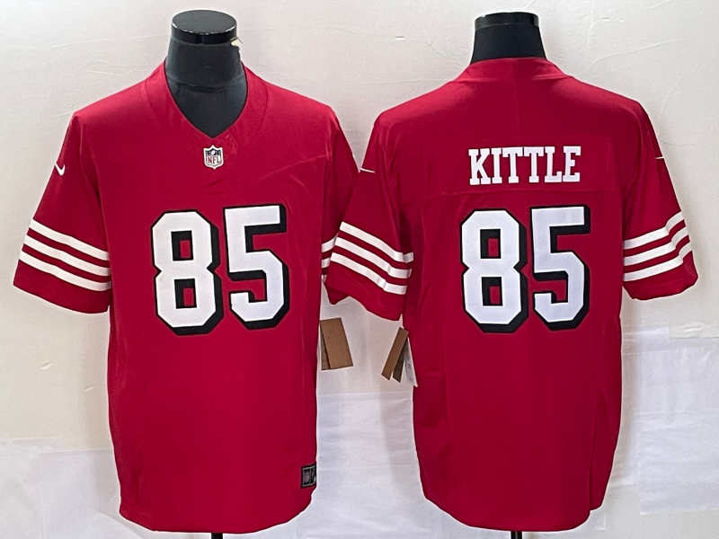 Men's San Francisco 49ers George Kittle #85 Red Vapor Limited Jersey1