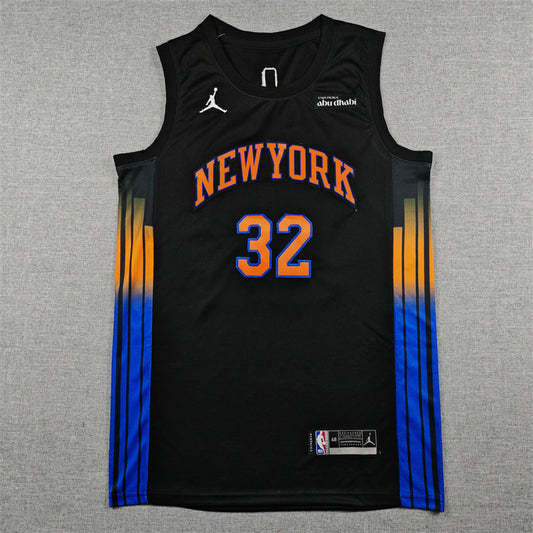 Men's New York Knicks Karl-Anthony Towns #32 Black Swingman Jersey - Statement Edition