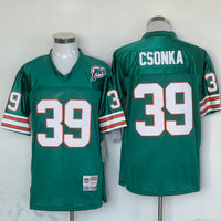 Men's Miami Dolphins Larry Csonka Mitchell & Ness Aqua Legacy Replica Jersey1
