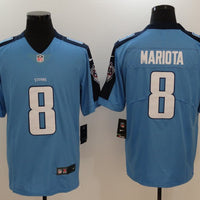 Men's Tennessee Titans Marcus Mariota #8 Blue Game Jersey1