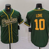 Men's Green Bay Packers Jordan Love #10 Green Game Player Jersey1