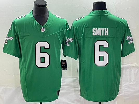 Men's Philadelphia Eagles DeVonta Smith #6 Kelly Green Game Jersey1