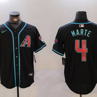 Men's Arizona Diamondbacks Ketel Marte #4 Black Limited Player Jersey1