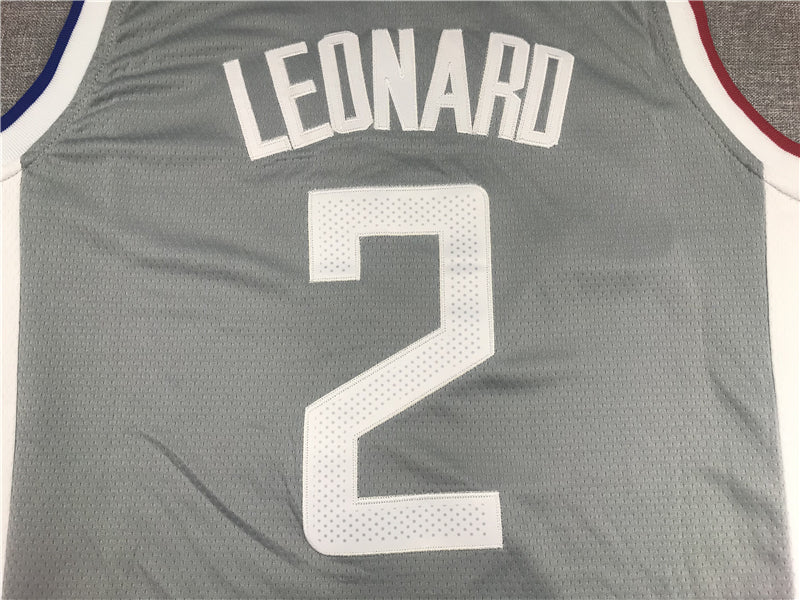 Men's LA Clippers Kawhi Leonard Gray 2020/21 Swingman Jersey1 - Earned Edition