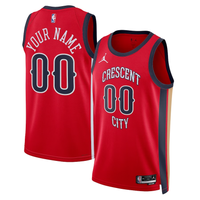 Men's New Orleans Pelicans Red Custom Swingman Jersey1