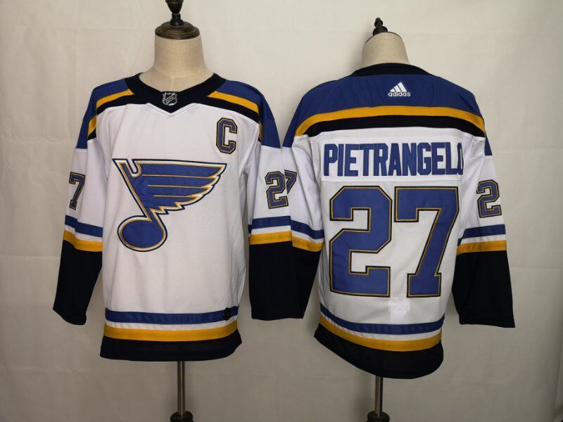Men's St. Louis Blues Alex Pietrangelo #27 White Breakaway Player Jersey1