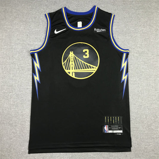 Men's Golden State Warriors Jordan Poole #3 City Edition Black Classic Jersey1