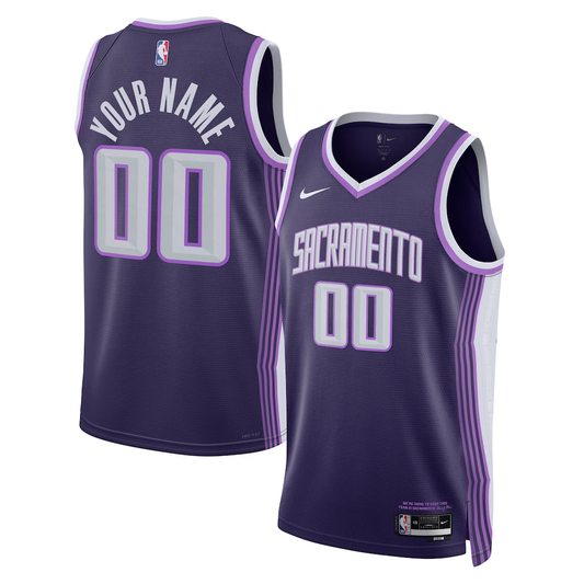 Men's Sacramento Kings Purple 2025/26 City Edition Swingman Custom Jersey