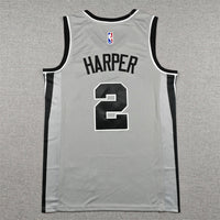 Men's San Antonio Spurs Dylan Harper #2 Silver Swingman Jersey - Statement Edition
