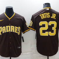 Men's San Diego Padres Fernando Tatis Jr. #23 Brown Stitched Jersey1
