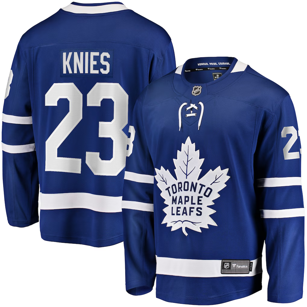 Men's Toronto Maple Leafs Matthew Knies #23 Fanatics Blue Home Breakaway Player Jersey