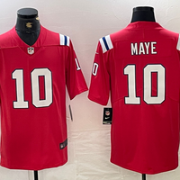 Drake Maye New England Patriots Red Jersey