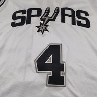 Men's San Antonio Spurs De'Aaron Fox #4 White Swingman Jersey1 - Association Edition