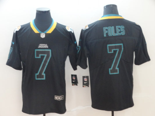 Men's Jacksonville Jaguars #7 Nick Foles Black Player Game Jersey1