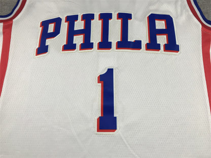 Men's Philadelphia 76ers James Harden #1 White 2022/23 Swingman Jersey1 - Association Edition