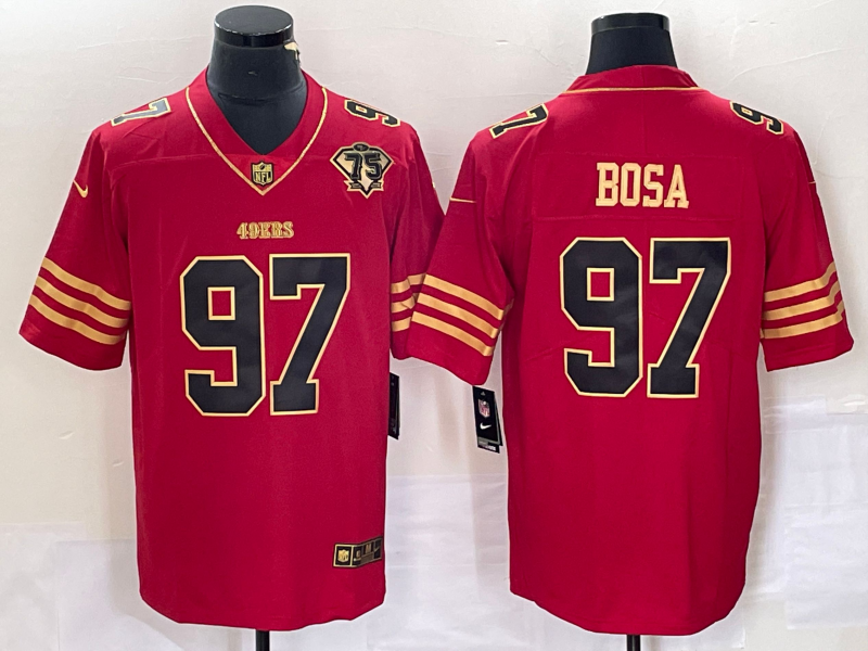 Men's San Francisco 49ers Nick Bosa #97 Scarlet Vapor F.U.S.E. Limited Jersey1