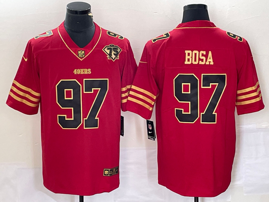 Men's San Francisco 49ers Nick Bosa #97 Scarlet Vapor F.U.S.E. Limited Jersey1