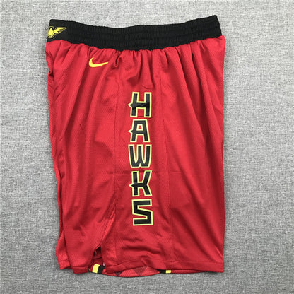 Men's Atlanta Hawks Red Basketball Retro Shorts1