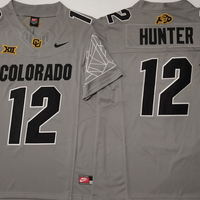 Men's Colorado Buffaloes Buffs Hunter #12 Grey Game Jersey