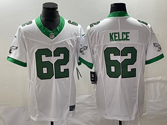 Men's Philadelphia Eagles Jason Kelce #62 White Game Jersey1