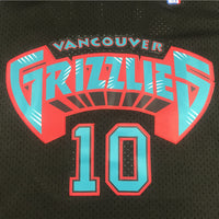 Men's Memphis Grizzlies Mike Bibby #10 Black Classics Swingman Jersey1