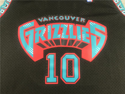 Men's Memphis Grizzlies Mike Bibby #10 Black Classics Swingman Jersey1