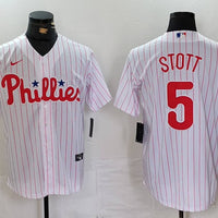 Men's Philadelphia Phillies Bryson Stott #5 White Home Limited Player Jersey1