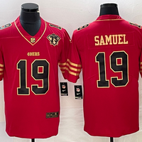 Men's San Francisco 49ers Deebo Samuel #19 Red 75th Anniversary Player Jersey1