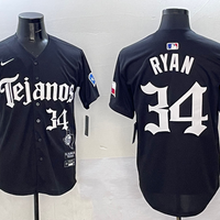 Men's Texas Rangers Nolan Ryan #34 Black Player Jersey