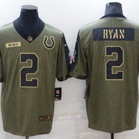 Men's Indianapolis Colts Matt Ryan #2 Brown Game Jersey1