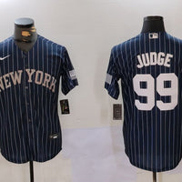 Men's New York Yankees Aaron Judge #99 Navy Player Jersey1