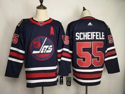 Men's Winnipeg Jets Mark Scheifele #55 Navy Player Jersey1