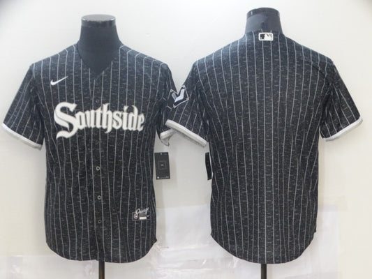 Men's Chicago White Sox Black City Connect Replica Blank Jersey1